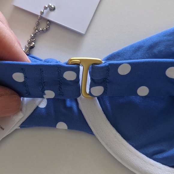 {WeWoreWhat} Brand New Palace Blue Vintage Bra Top - Picture 8 of 10